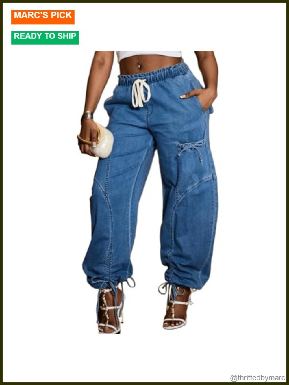 Wide Leg Baggy Jeans High Waisted Y2K Denim Pants with Pockets